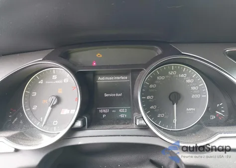 2012 Audi S5 4.2 Premium Plus z USA, uszkodzony, nr VIN WAUVVAFR4CA001795